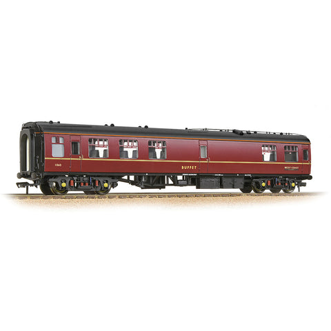 Bachmann 39-266 OO Gauge BR Mk1 RMB Restaurant Miniature Buffet Coach WCRC Maroon