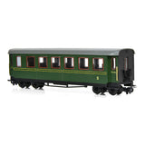 Bachmann 394-002 OO-9 Gauge Steel Bodied Third Bogie Coach Lined Green