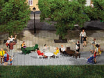 Auhagen 42647 HO/OO Gauge Garden Tables and Chairs Plastic Kit