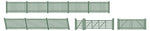 Ratio 430 OO Gauge Station Fencing/Ramps/Gates (Green)