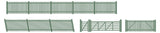 Ratio 430 OO Gauge Station Fencing/Ramps/Gates (Green)