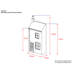 Bachmann 44-0123 OO Gauge Scenecraft Low Relief Lucston Terrace House - White