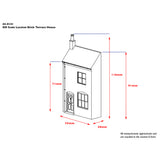 Bachmann 44-0141 OO Gauge Low Relief Scenecraft Lucston Terrace House - Brick