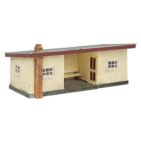 Bachmann 44-0160R OO Gauge Scenecraft Narrow Gauge Corrugated Station Red and Cream