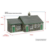 Bachmann 44-0171G OO-9 Gauge Scenecraft Harbour Station Gents and Office - Green