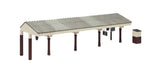 Bachmann 44-089C OO Gauge Bluebell Station Canopy Crimson and Cream