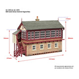 Bachmann 44-187C OO Gauge Scenecraft Great Central Signal Box Maroon & Cream