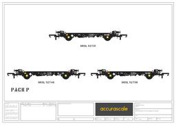 Accurascale 2082-DRS-P OO Gauge DRS PFA Wagon Triple Pack P