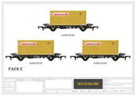 Accurascale 2062-CWD-C OO Gauge Cawoods Coal PFA Wagon Triple Pack C