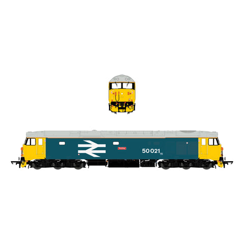Accurascale 2243DCC OO Gauge BR Class 50 - Large Logo w/grey roof & orange stripe - 50021 'Rodney' - DCC Sound Fitted