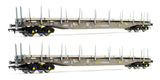Heljan 5115 OO Gauge Cargowaggon IGA Bogie Flat RailAdventure Barrier Set (2)