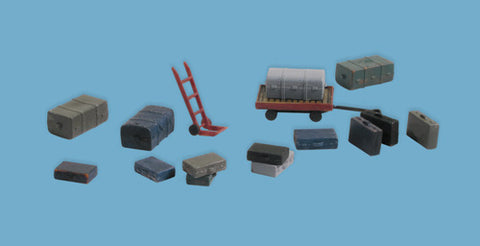 Modelscene 5174 N Gauge Luggage, Trolleys  & Sack Trucks