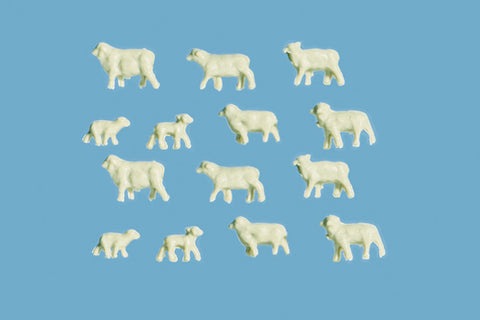 Modelscene 5177 N Gauge Sheep & Lambs (Pack 14)