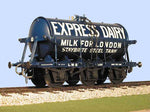 Slaters 7073 O Gauge LMS Six Wheeled 3000 Gallon Milk Tank Wagon Kit