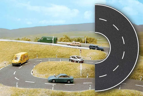 Busch 7098 HO/OO Gauge Semi Circle Self-Adhesive Road