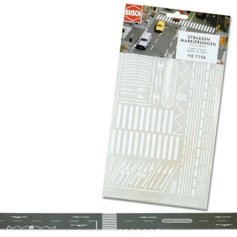 Busch 7196 HO/OO Gauge Assorted Road Markings