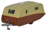 Oxford Diecast 76CV003 1:76/OO Gauge Caravan Cream -Brown