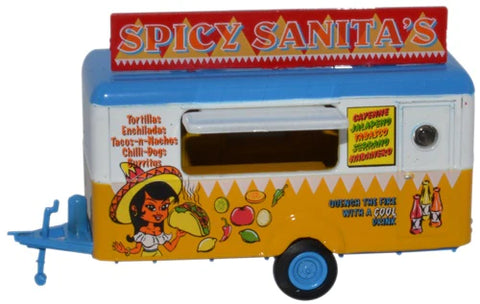 Oxford Diecast 76TR013 1:76/OO Gauge Mobile Trailer Spicy Sanitas Food Vehicle