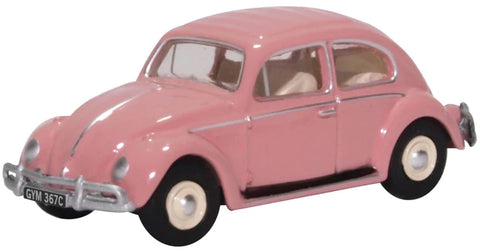 Oxford Diecast 76VWB011UK 1:76/OO Gauge VW Beetle Pink UK Reg