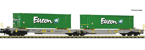 Fleischmann 825028 N Gauge AAE Sdggmrs/T2000 Dbl Pocket Wagon w/Eucon Load VI