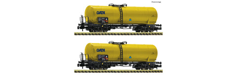 Fleischmann 825816 N Gauge GATX Zans Bogie Tank Wagon Set (2) VI