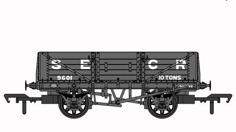 Rapido Trains 906001 OO Gauge 5 Plank Wagon SECR Grey 9601