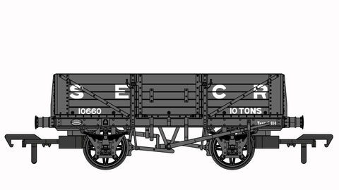 Rapido Trains 906012 OO Gauge 5 Plank Wagon SECR Grey 10660