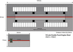 Metcalfe PN937 N Gauge Settle/Carlisle Double Track Engine Shed Kit