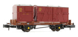 Rapido Trains 921002 N Gauge BR ‘Conflat P’ Wagon B933047 (crimson containers)