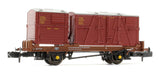 Rapido Trains 921006 N Gauge BR ‘Conflat P’ Wagon B933233 (crimson containers)