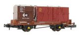 Rapido Trains 921009 N Gauge BR ‘Conflat P’ Wagon B933343 (crimson & bauxite containers)