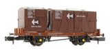 Rapido Trains 921011 N Gauge BR ‘Conflat P’ Wagon B933521 (bauxite containers)