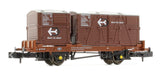 Rapido Trains 921013 N Gauge BR ‘Conflat P’ Wagon B933648 (bauxite containers)