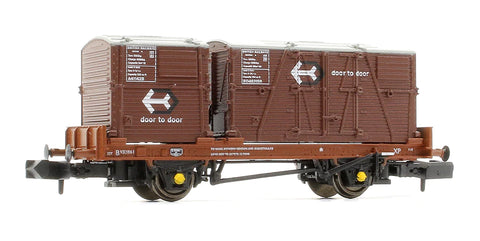 Rapido Trains 921015 N Gauge BR ‘Conflat P’ Wagon B933861 (bauxite containers)