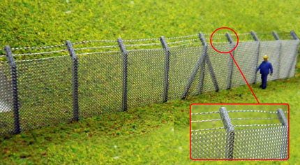 Ancorton 95722 OO Gauge Chainlink Fencing w Barbed Wire Laser Cut Kit