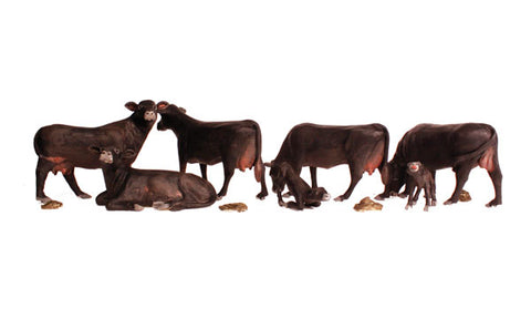 Woodland Scenics A1955 HO/OO Gauge Black Angus Cows