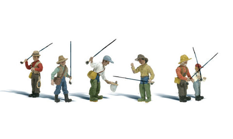 Woodland Scenics A2215 N Gauge Fly Fishermen Figures