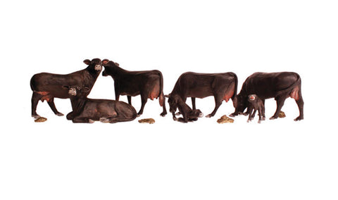 Woodland Scenics A2217 N Gauge Black Angus Cows