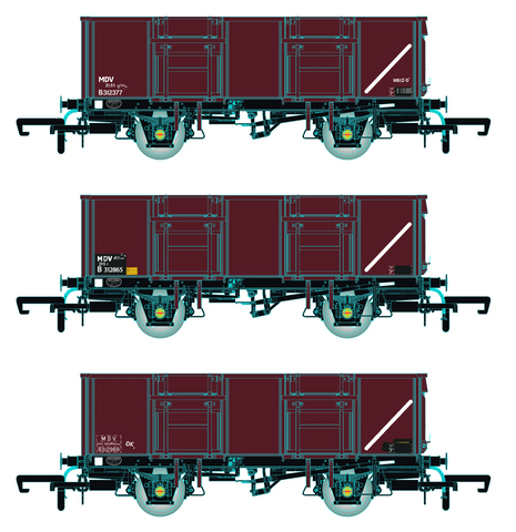 Accurascale 1093-MDVD OO Gauge BR 21T COAL21VB/MDV - Bauxite TOPS- Pack D