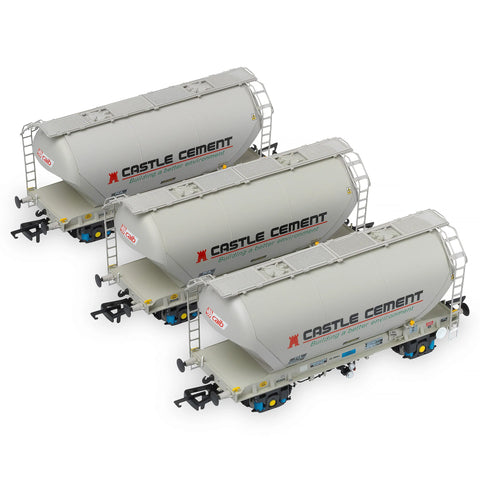 Accurascale 2036CS-Q OO Gauge Castle Cement PCA Wagon Triple Pack Q