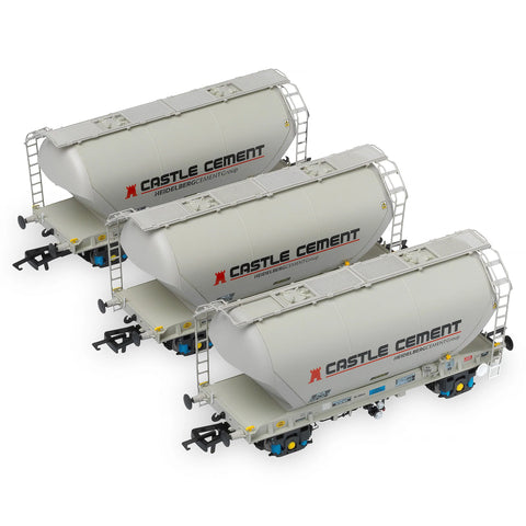 Accurascale 2037CS-R OO Gauge Castle Cement PCA Wagon Triple Pack R