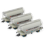 Accurascale 2038CS-S OO Gauge Castle Cement PCA Wagon Triple Pack S