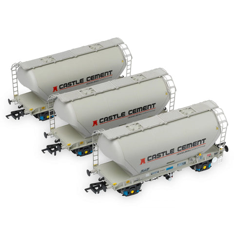 Accurascale 2038CS-S OO Gauge Castle Cement PCA Wagon Triple Pack S