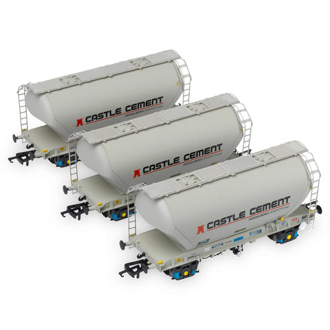 Accurascale 2039CS-T OO Gauge Castle Cement PCA Wagon Triple Pack T