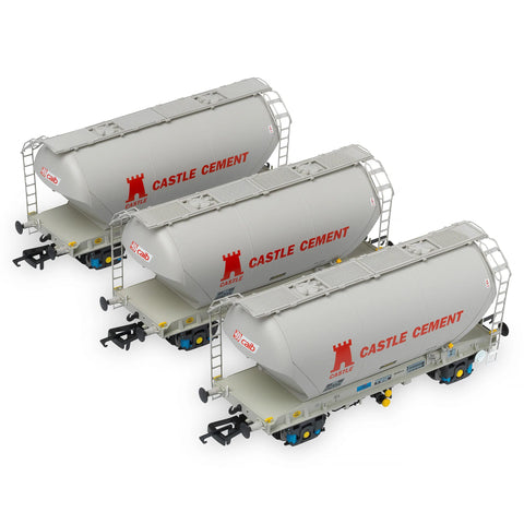 Accurascale 2042CS-W OO Gauge Castle Cement PCA Wagon Triple Pack W
