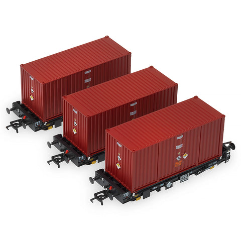 Accurascale 2096 OO Gauge PFA DRS LLNW 2031 Container Pack 4
