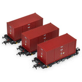 Accurascale 2097 OO Gauge PFA DRS LLNW 2031 Container Pack 5