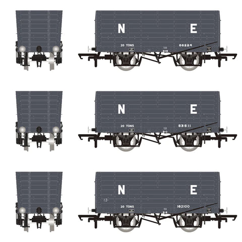 Accurascale 2824 OO Gauge DGM 12 Hopper - LNER Grey - Triple Pack