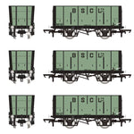 Accurascale 2833 OO Gauge BSC Hopper - Pale Green, w black ironwork - Triple Pack