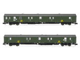 Arnold HN4417 N Gauge DBP Post-mrz Green 4 Axle Postal Van Set (2) IV